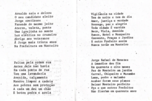 Versos de Pinto de Monteiro / Acervo Familiar