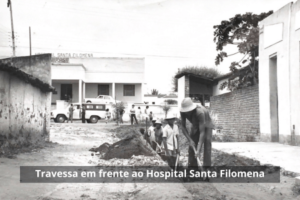 Saneamento da Travessa em frente ao Hospital Santa Filomena - Adm. Jorge Rafael de Menezes / Foto: Acervo Familiar