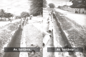 Saneamento da Av. Sertânia - Adm. Jorge Rafael de Menezes / Foto: Acervo Familiar
