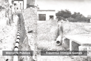 Saneamento do Mercado Público e da Travessa Olímpio - Adm. Jorge Rafael de Menezes / Foto: Acervo Familiar gomes