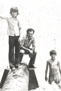 Jorge Rafael, Fred e Eduardo na Barragem de São José / Foto: Acervo Familiar